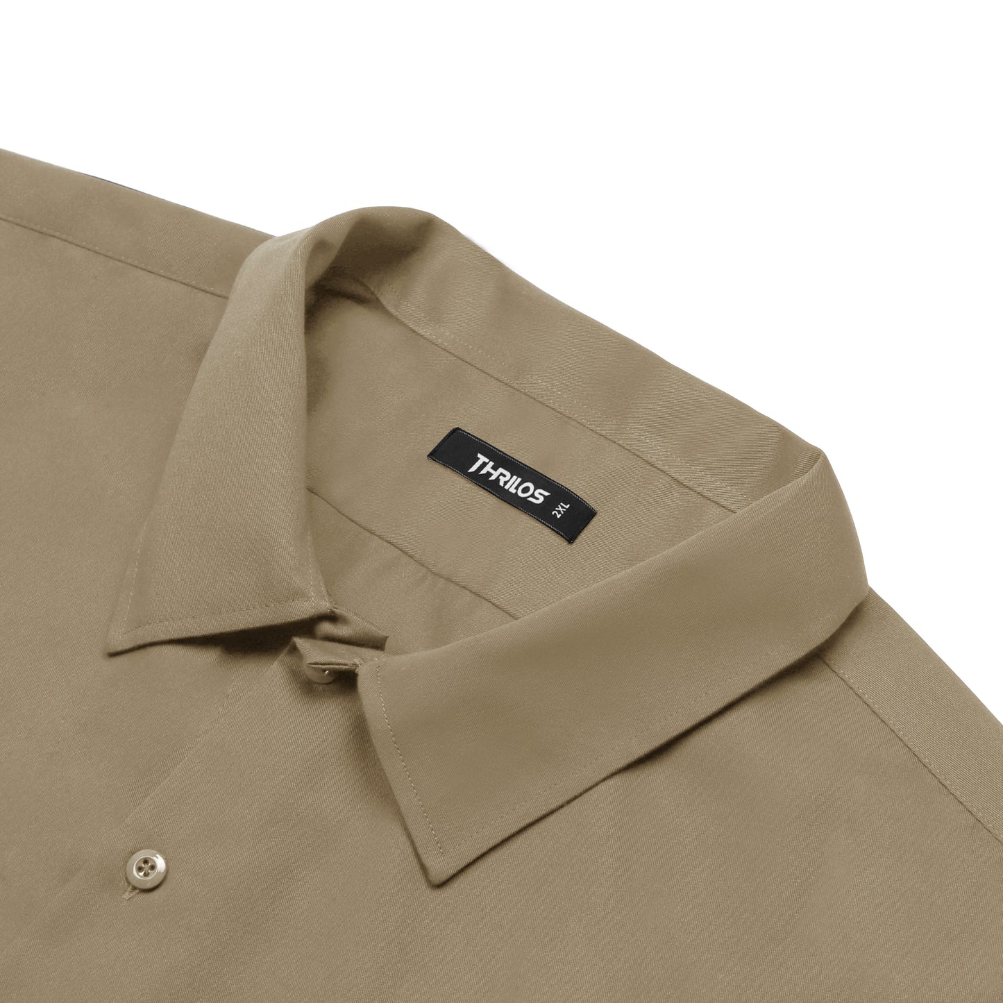 Thrilos Mens Long Sleeve Work Shirts Casual Button Up Shirts Quick Dry Business Tops with 2 Pockets