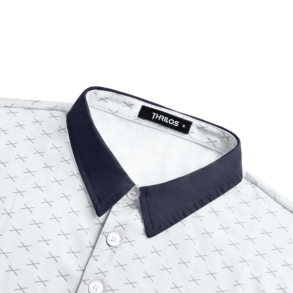 Thrilos Mens Shirts Casual Short Sleeve Golf Polo Shirts Print Performance Dry Fit Shirt